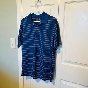 BEN‎ HOGAN PERFORMANCE Mens Size Medium Blue Golf Polo Short Sleeve Shirt Preppy